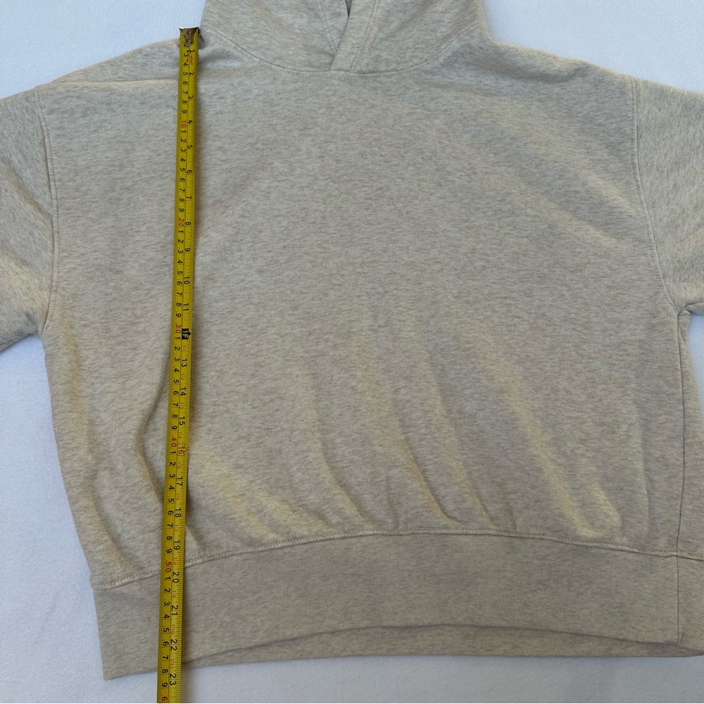 American Eagle Oversized Hoodie Crewneck Ivory Relaxed Fit Women’s Size Small - Picture 6 of 9